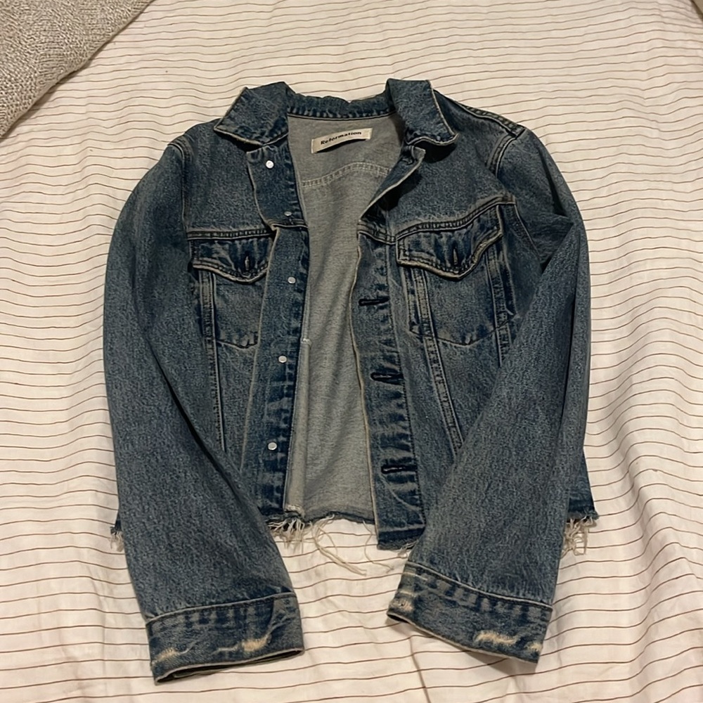 Reformation Jean Jacket Size M